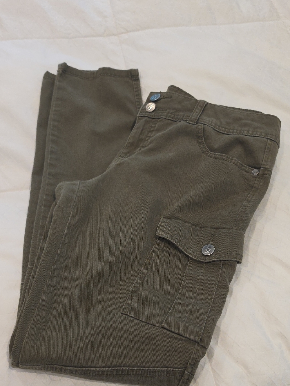 Decree Jeans Super Skinny Size 9, Olive Green